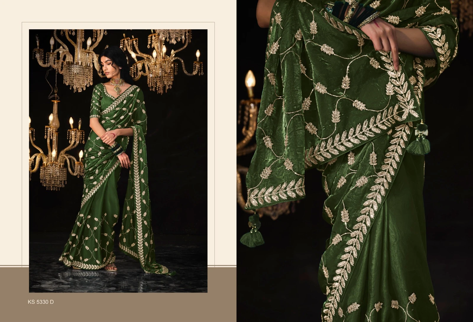 Kimora 5330 Colours Tissue Silk Wholesale Designer Sarees Catalog — Wholesale Sarees, Kimora wholesale from Surat - Gallery Image 3